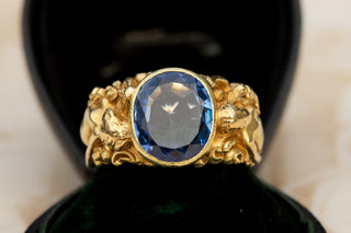 French Art Nouveau Sapphire Ring