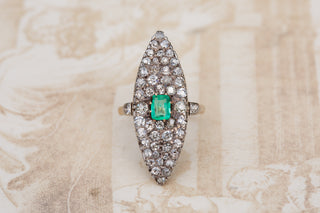 Antique Emerald & Diamond Ring