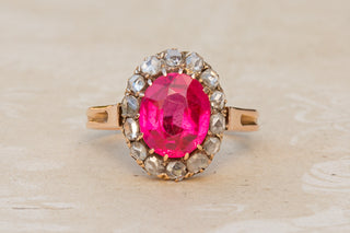 Edwardian Ruby Cluster Ring