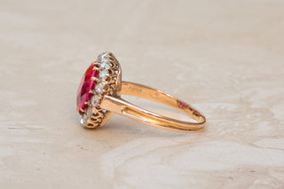 Edwardian Ruby Cluster Ring