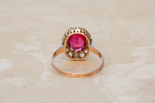 Edwardian Ruby Cluster Ring