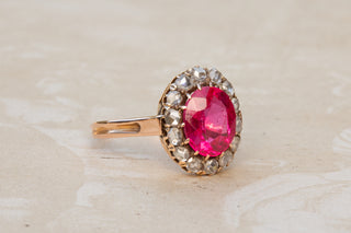 Edwardian Ruby Cluster Ring