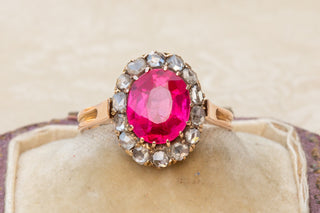 Edwardian Ruby Cluster Ring