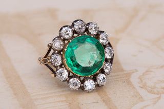 Georgian Emerald & Diamond Ring