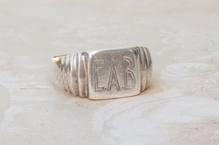 Art Deco Silver Monogram Signet