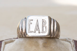 Art Deco Silver Monogram Signet