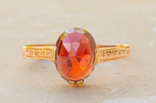 Victorian Rose Cut Garnet Ring