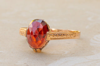 Victorian Rose Cut Garnet Ring