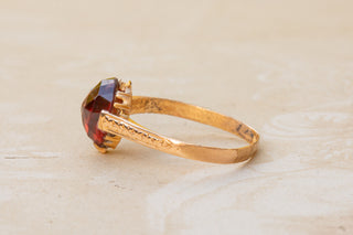 Victorian Rose Cut Garnet Ring