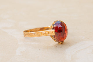 Victorian Rose Cut Garnet Ring