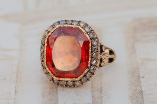 Georgian Hessonite Garnet Ring