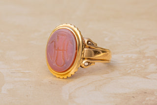 Victorian Monogram Intaglio Ring