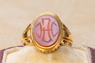 Victorian Monogram Intaglio Ring