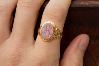 Victorian Monogram Intaglio Ring