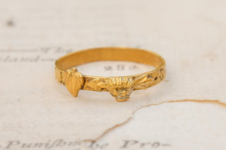 Spanish Renaissance High Karat Gold Posy Betrothal Ring, Early 17th Century
