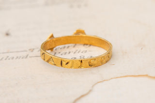 Spanish Renaissance High Karat Gold Posy Betrothal Ring, Early 17th Century