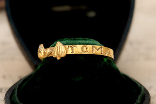 Spanish Renaissance High Karat Gold Posy Betrothal Ring, Early 17th Century