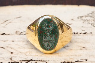 Early 20th Century Bloodstone Signet Ring