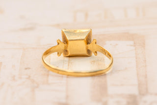 Antique Italian Foiled Rock Crystal Solitaire Ring, c.1840