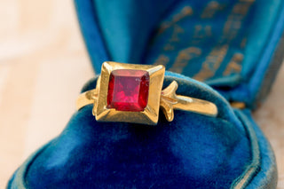 Antique Italian Foiled Rock Crystal Solitaire Ring, c.1840