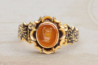 Early Victorian Urn Mourning Ring