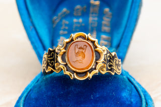 Early Victorian Urn Mourning Ring