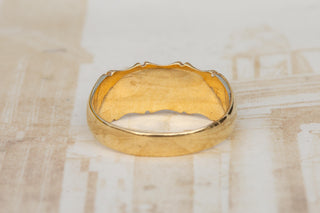 Vintage Skeleton Motif Gold Ring, Sheffield 1990