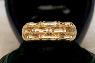 Vintage Skeleton Motif Gold Ring, Sheffield 1990