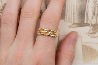 Vintage Skeleton Motif Gold Ring, Sheffield 1990