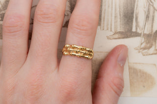 Vintage Skeleton Motif Gold Ring, Sheffield 1990