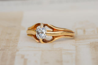 Antique Art Nouveau Diamond Solitaire Ring, Paris, Circa 1900