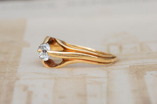 Antique Art Nouveau Diamond Solitaire Ring, Paris, Circa 1900