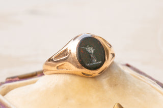 Vintage Bloodstone Dagger Crest Ring