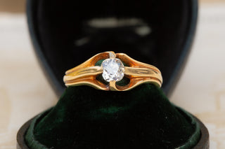 Antique Art Nouveau Diamond Solitaire Ring, Paris, Circa 1900