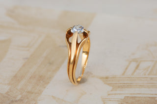 Antique Art Nouveau Diamond Solitaire Ring, Paris, Circa 1900