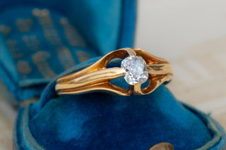 Antique Art Nouveau Diamond Solitaire Ring, Paris, Circa 1900