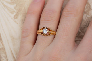 Antique Art Nouveau Diamond Solitaire Ring, Paris, Circa 1900