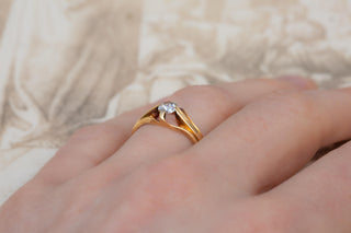 Antique Art Nouveau Diamond Solitaire Ring, Paris, Circa 1900