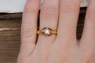 Antique Art Nouveau Diamond Solitaire Ring, Paris, Circa 1900