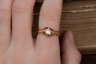 Antique Art Nouveau Diamond Solitaire Ring, Paris, Circa 1900