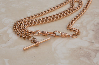 Vintage Gold Albert Chain Necklace