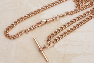 Vintage Gold Albert Chain Necklace