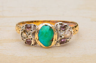 Italian Baroque Turquoise Bow Ring