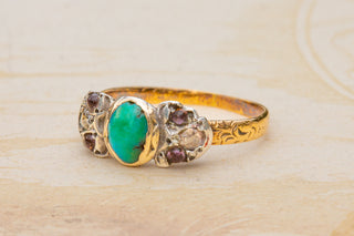 Italian Baroque Turquoise Bow Ring