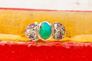 Italian Baroque Turquoise Bow Ring