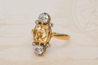 Victorian Topaz and Diamond Ring