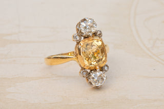 Victorian Topaz and Diamond Ring