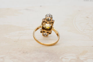 Victorian Topaz and Diamond Ring