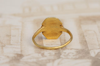 13th Century Medieval Sapphire “Pie-Dish” Gold Ring, Circa 1280