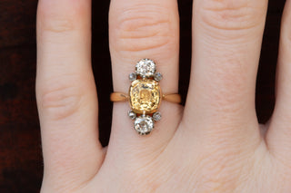 Victorian Topaz and Diamond Ring